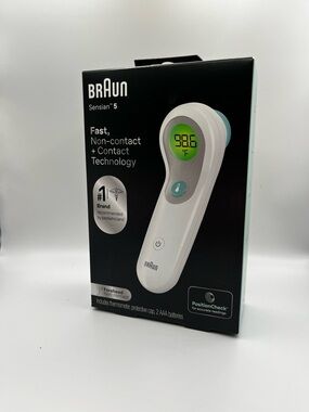 Braun Sensian 5 White Non-Contact + Contact Thermometer